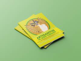 Figuras 3 y 4. Dos aspectos de la guía Artesanitos del Museo Taminango. 20,5 x 25,5 cm, 28 páginas (2012). Concepto pedagógico: Sonia Patiño. Diseño e ilustraciones: Iván Benavides.