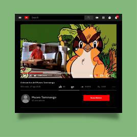 Figuras 8 y 9. A la derecha, «Artesanitos del Museo Taminango» (2018). Vídeo de 11 minutos. Concepto pedagógico: Sonia Patiño. Dirección: Ricardo Ceballos Peñafiel. A la izquierda, «Zumbambicos, cuspes y canicas del Museo Taminango» (2018). Video de 15 minutos. Concepto pedagógico: Sonia Patiño. Dirección: Ricardo Ceballos Peñafiel.