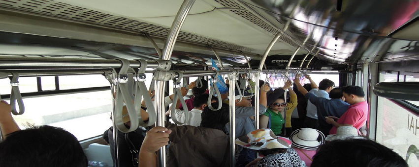 Figure 10. The airport bus has the advantage of taking passengers
                                straight to passport control.