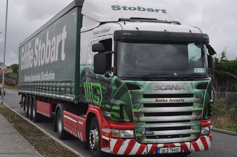 Figure 22. Eddie Stobart set high standards for the cleanliness of the trucks and the smartness and courtesy of their drivers.Source: "Eddie Stobart Ireland 'Aneka Annette'" by Peter Mooney is licensed under CC BY-SA 2.0.