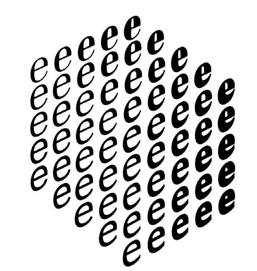 Fig. 1. Noordzij’s Cube, a theoretical model devised by Gerrit Noordzij that represents the theoretical relationships between contrast type, contrast amount and stroke width in typeface design.