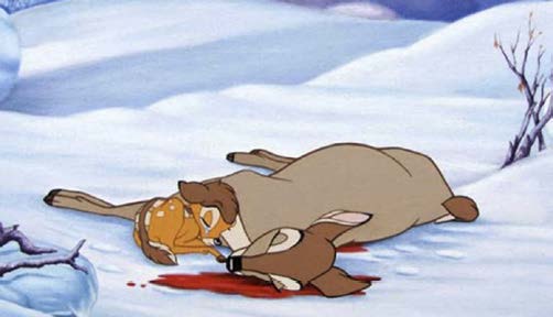 Fig. 14. Bambi. (fotograma de la película, 70 minutos). Disney, W. (productor) y Hand, D. et al. (directores), 1942, Estados Unidos: Walt Disney.