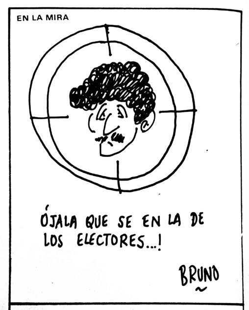 Fig. 5. En la mira, de Bruno. Tomada de El Derecho. Agosto 8 de 1989.