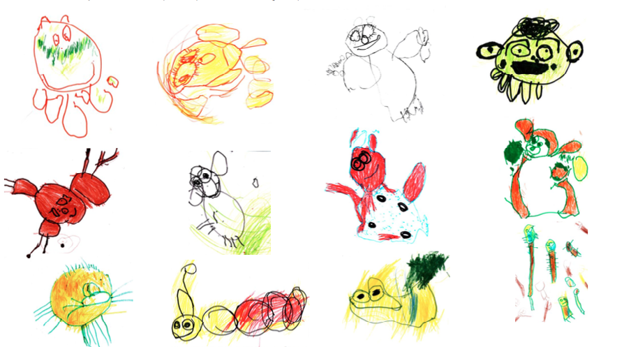 Fig. 18. Las mascotas. Dibujos de niños del Jardín Infantil Los Hijos del Rey (2012).