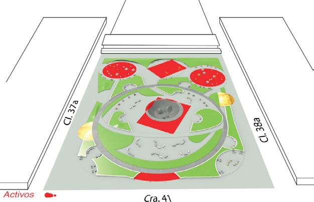 Figura 6. Parques activos, vista sin vegetación.