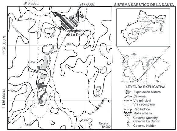 Figura 1 Mapa El Sistema Kárstico De La Danta