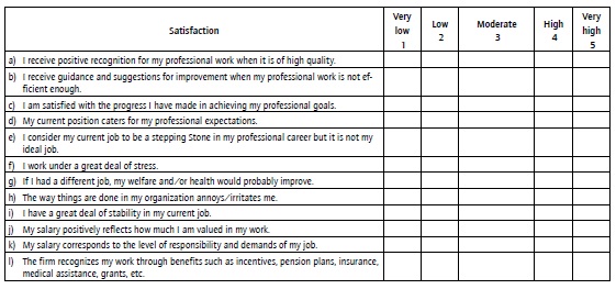 Body satisfaction scale questions