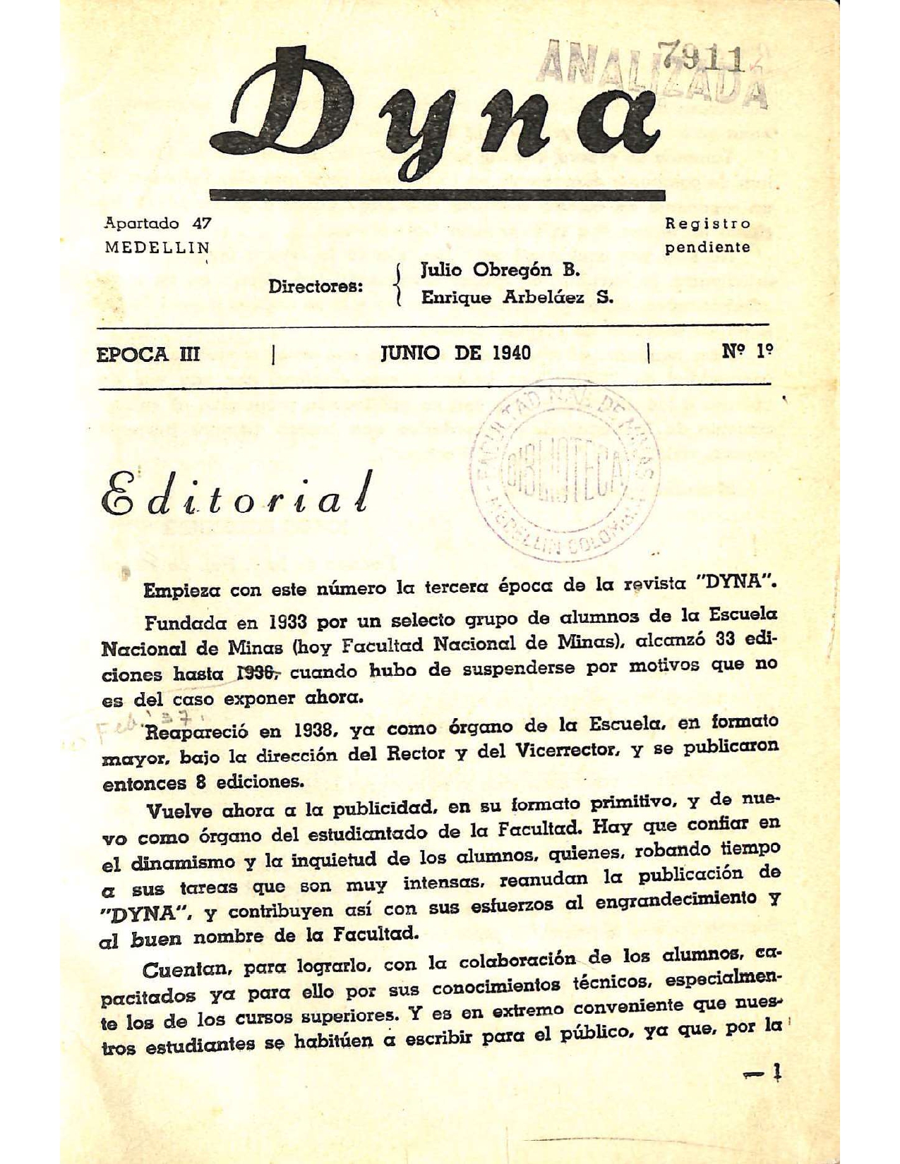 					Ver Vol. 3 Núm. 1 (1940)
				