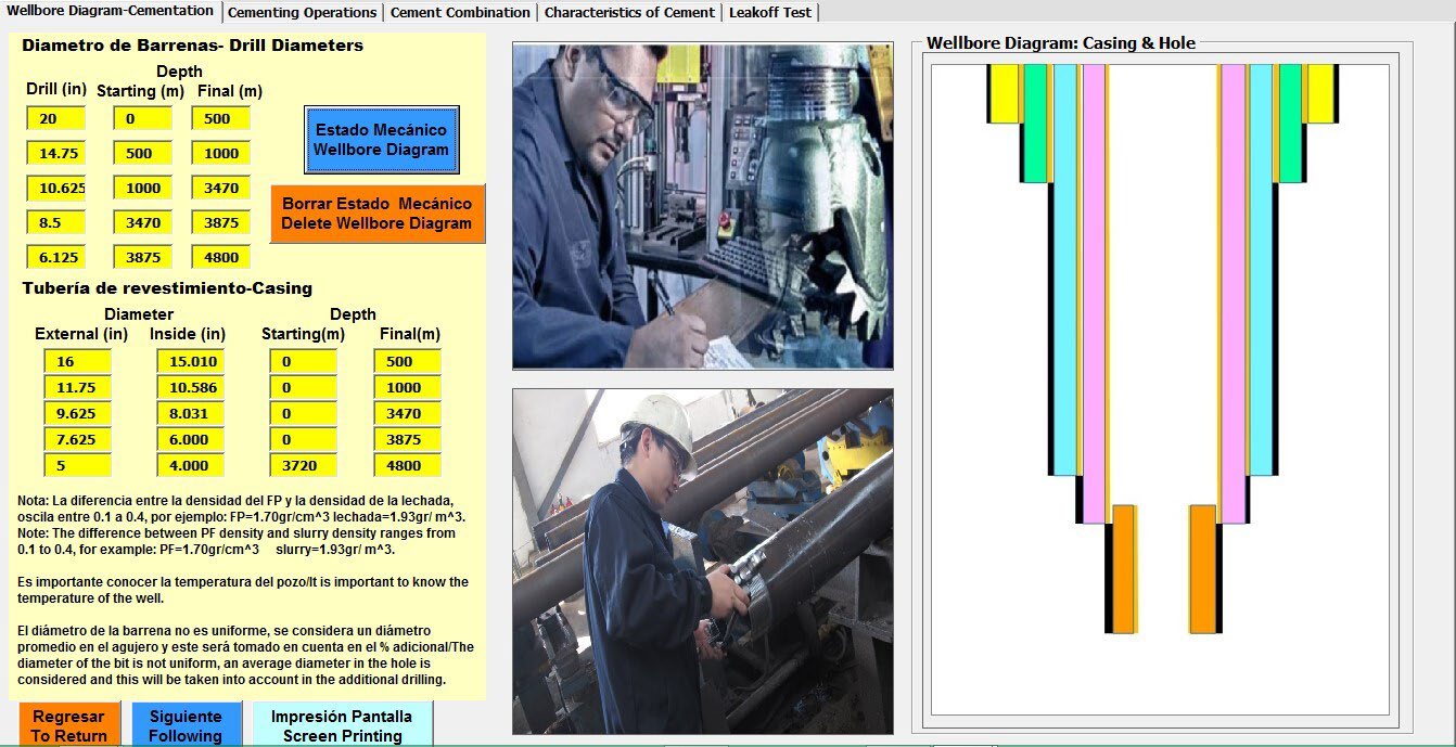 Data entry and wellbore diagram