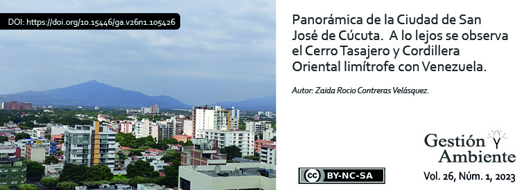 Panorámica de la Ciudad de San José de Cúcuta. A lo lejos se observa el Cerro Tasajero y Cordillera Oriental limítrofe con Venezuela