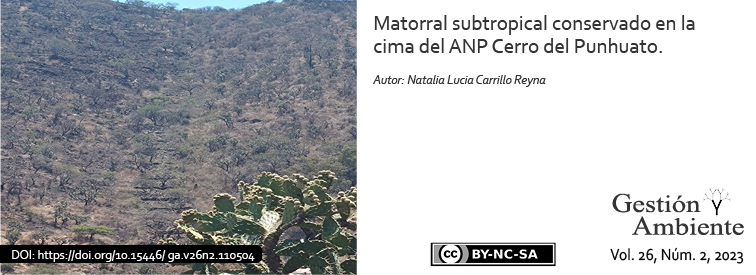 Matorral subtropical conservado en la cima del ANP Cerro del Punhuato