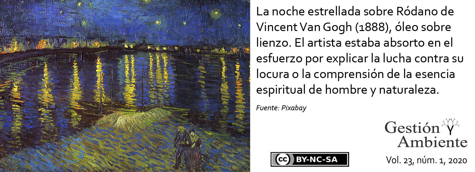 La noche estrellada sobre Ródano de Vincent Van Gogh (1888), óleo sobre lienzo. El artista estaba absorto en el esfuerzo por explicar la lucha contra su locura o la comprensión de la esencia espiritual de hombre y naturaleza. Fuente: Pixabay