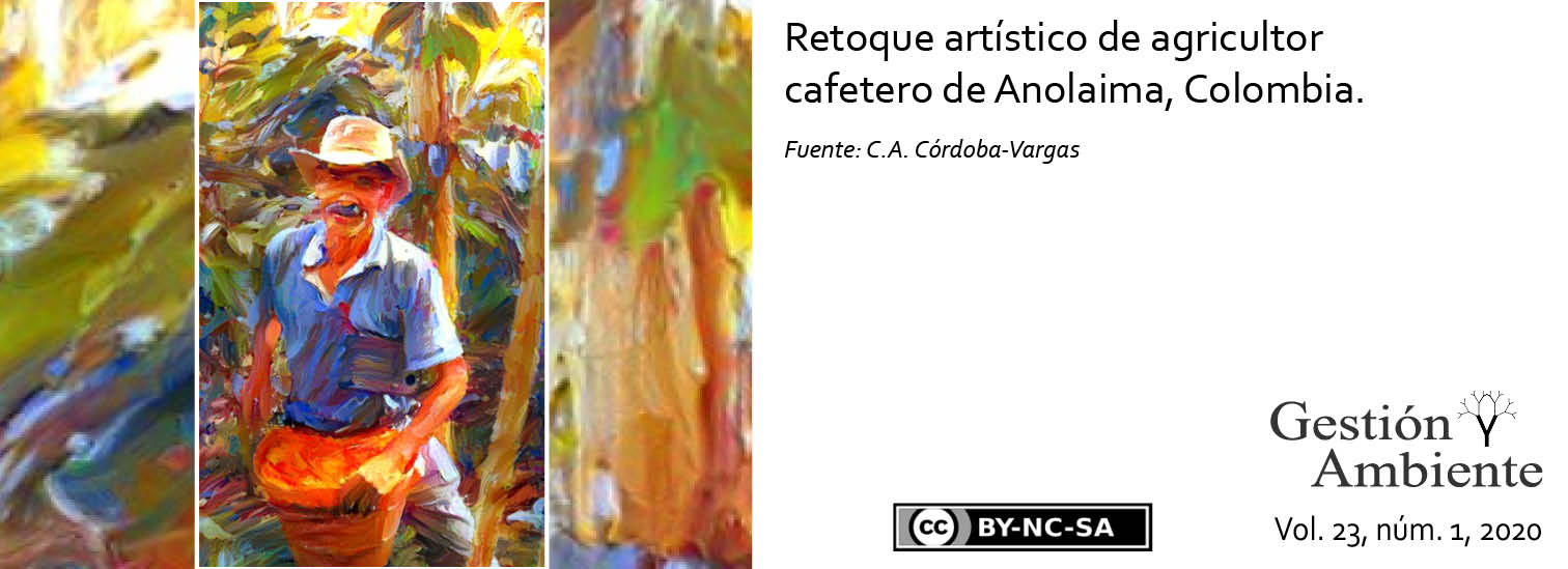 Retoque artístico de agricultor cafetero de Anolaima, Colombia. Fuente: C.A. Córdoba-Vargas