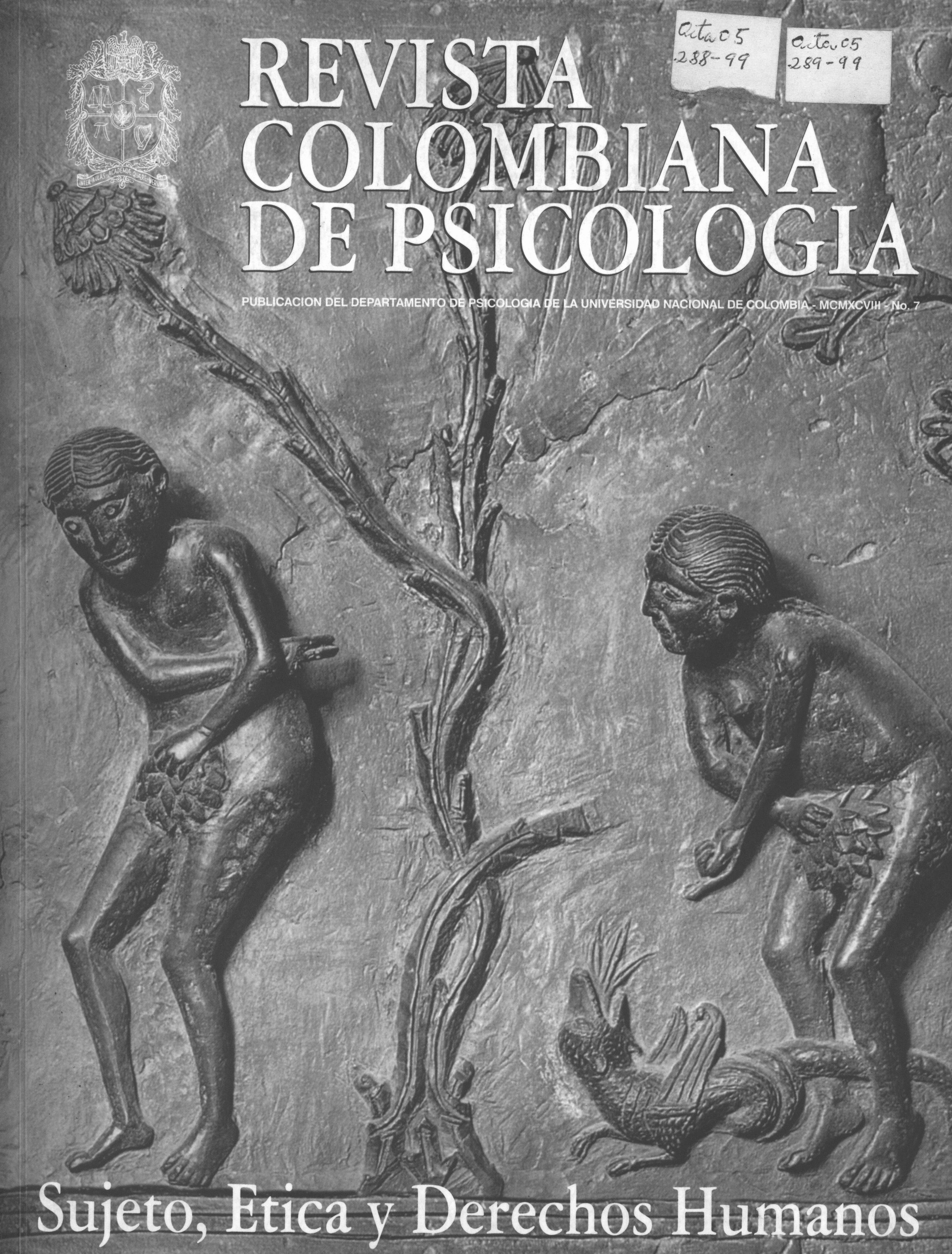 					View No. 7 (1998): Sujeto, ética y derechos humanos
				