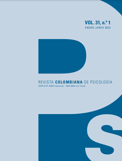 					Ver Vol. 31 Núm. 1 (2022): Revista Colombiana de Psicología
				