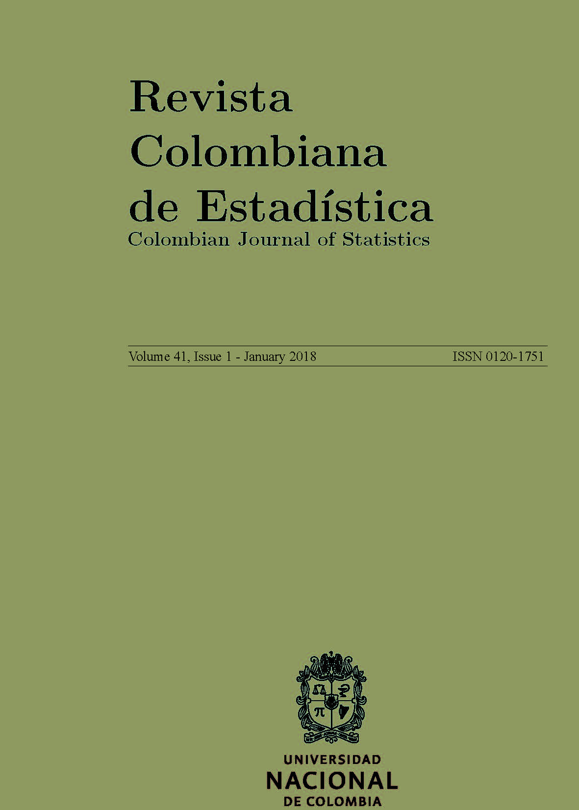 					View Vol. 41 No. 1 (2018): Revista Colombiana de Estadística
				