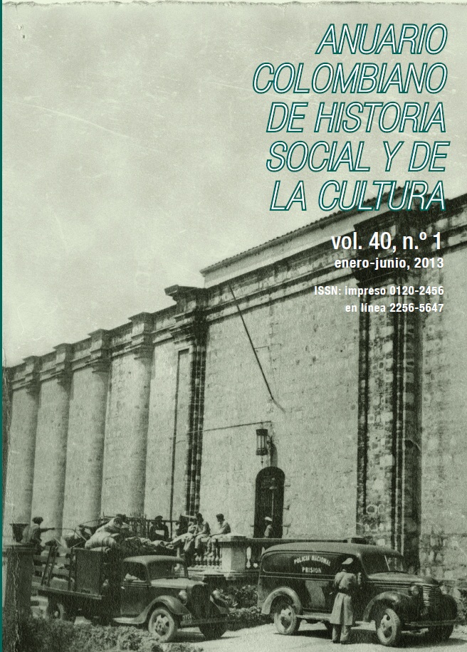 					Ver Vol. 40 Núm. 1 (2013): Dossier: Justicia, derecho y penalidad en Colombia y América Latina
				