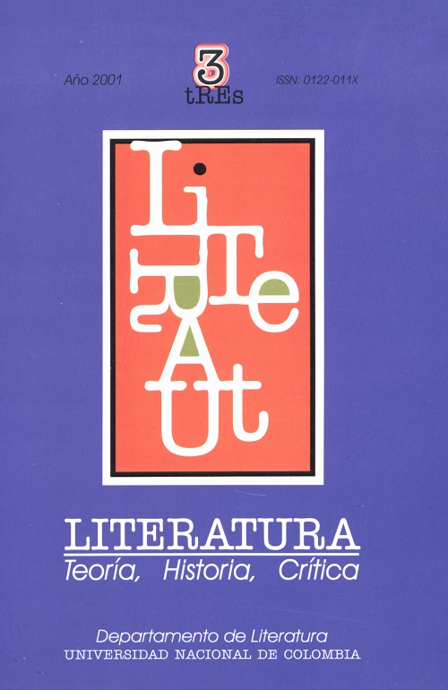 					Ver Núm. 3 (2001): La literatura como disciplina en la era de la interdisciplinariedad
				