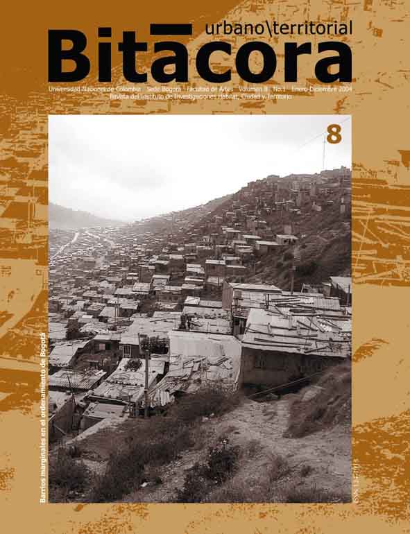 					Ver Vol. 8 Núm. 1 (2004): Barrios Marginales en el ordenamiento de Bogotá
				