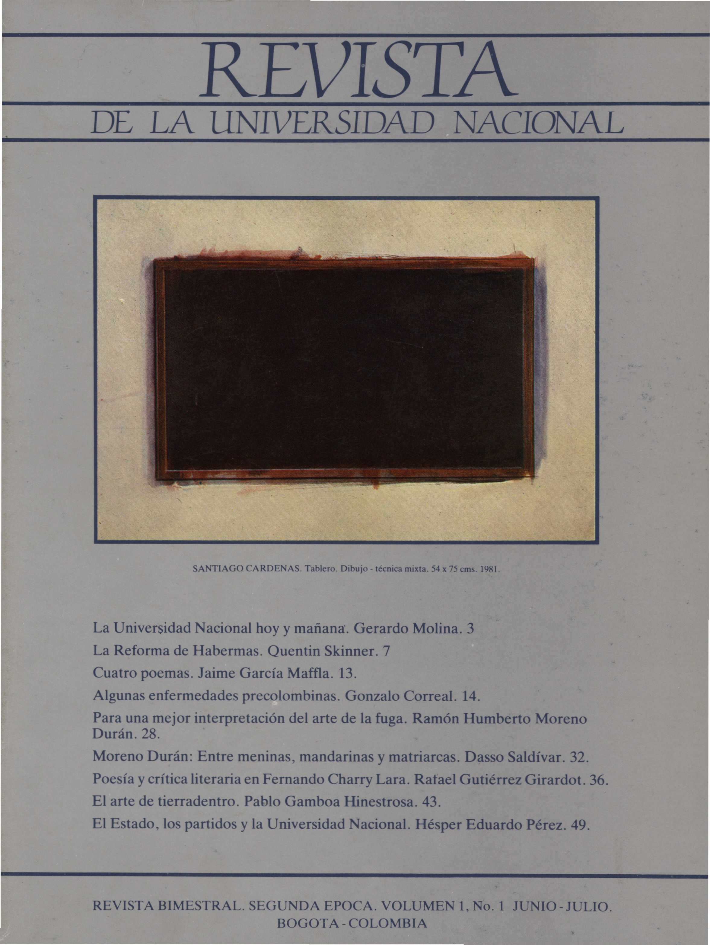 Revista de la Universidad Nacional Vol. 1 No. 1 (Jun-Jul, 1985)