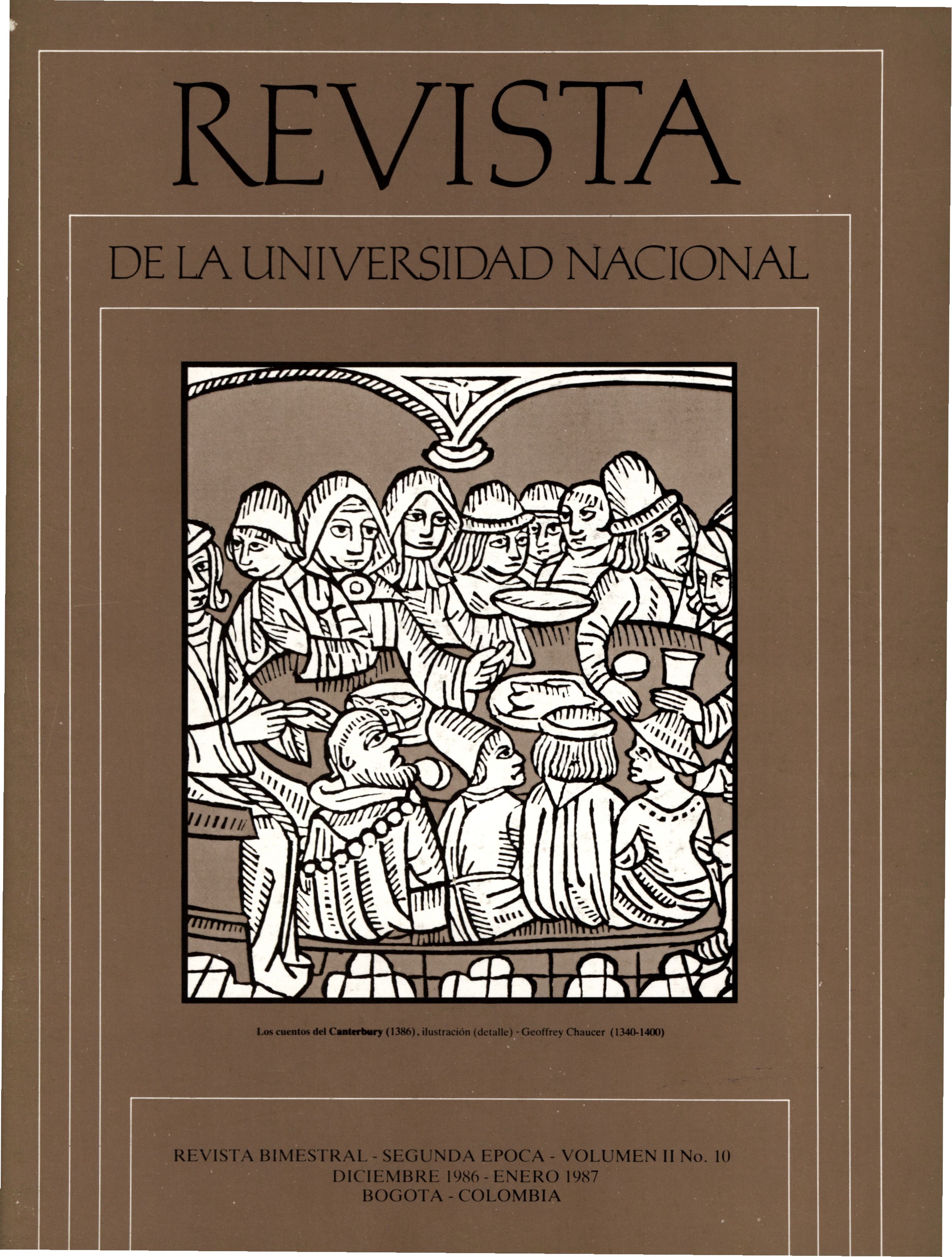 Vol. 2 Núm. 10 (1987): Revista de la Universidad Nacional (Dic 1986-Ene  1987) | Revista de la Universidad Nacional (1944 - 1992)