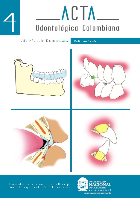 Acta Odontológica Colombiana. Vol 2 n°2 (4)